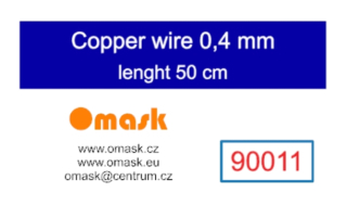 90011 Copper wire 0,4 mm (lenght 50 cm)