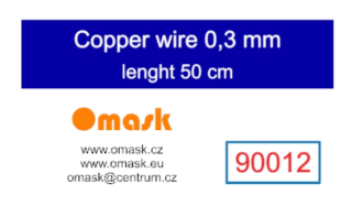 90012 Copper wire 0,3 mm (lenght 50 cm)