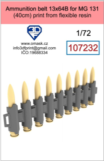 107232 1/72 Ammunition belt 13X64b for MG 131