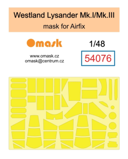 54076 1/48 Westland Lysander Mk.I/Mk.III mask (for Airfix)