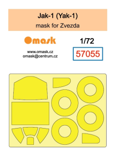 57055 1/72 Jak-1 (Yak-1) mask (for Zvezda)
