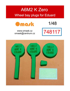 748117 1/48 A6M2 K Zero wheel bay plugs (for Eduard)