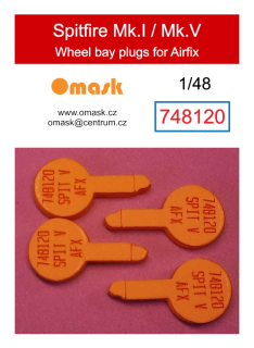 748120 1/48 Spitfire Mk.I/Mk.V wheel bay plugs (for Airfix)